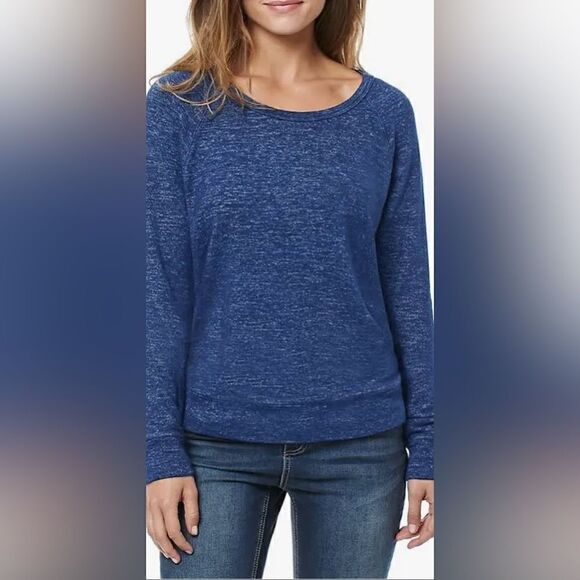 Buffalo By David Bitton CREW NECK LONG SLEEVES SWEATSHIRT Heathered Blue Size S - Picture 1 of 9
